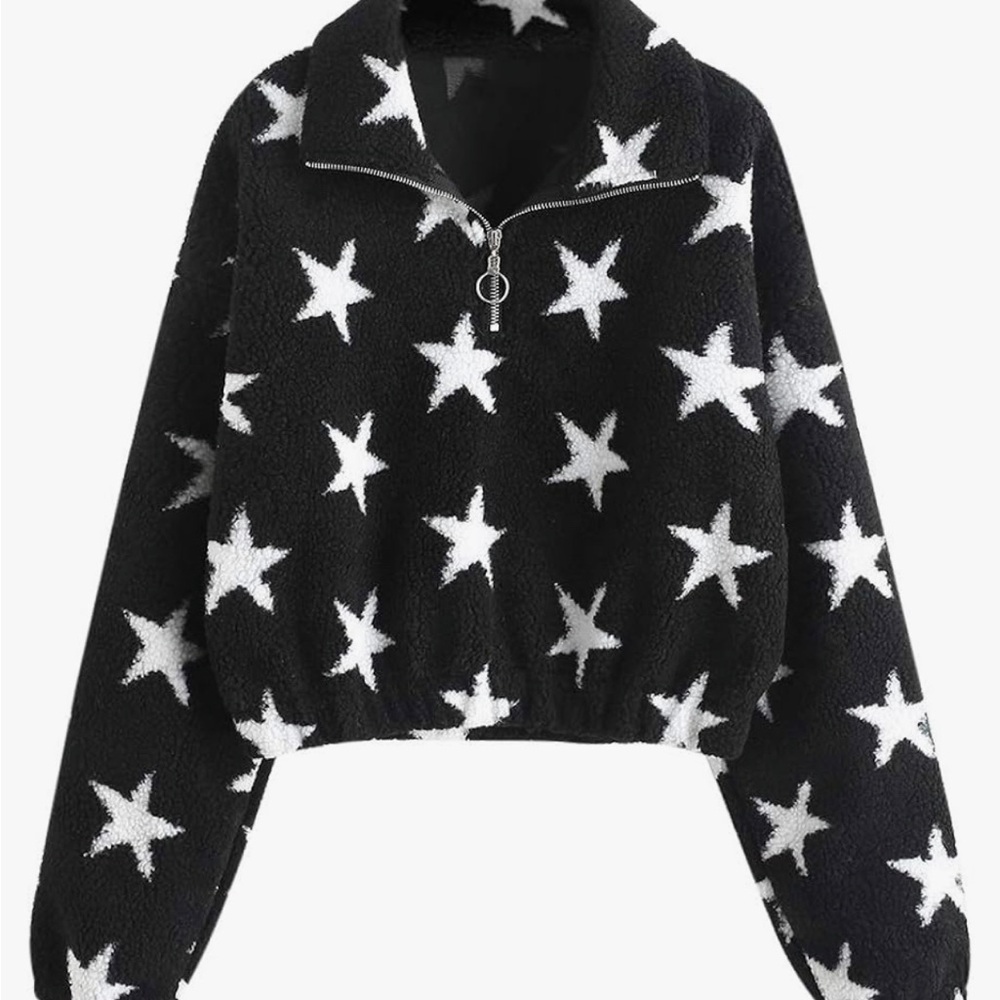 Zaful Star Sherpa fleece 1/4 zip